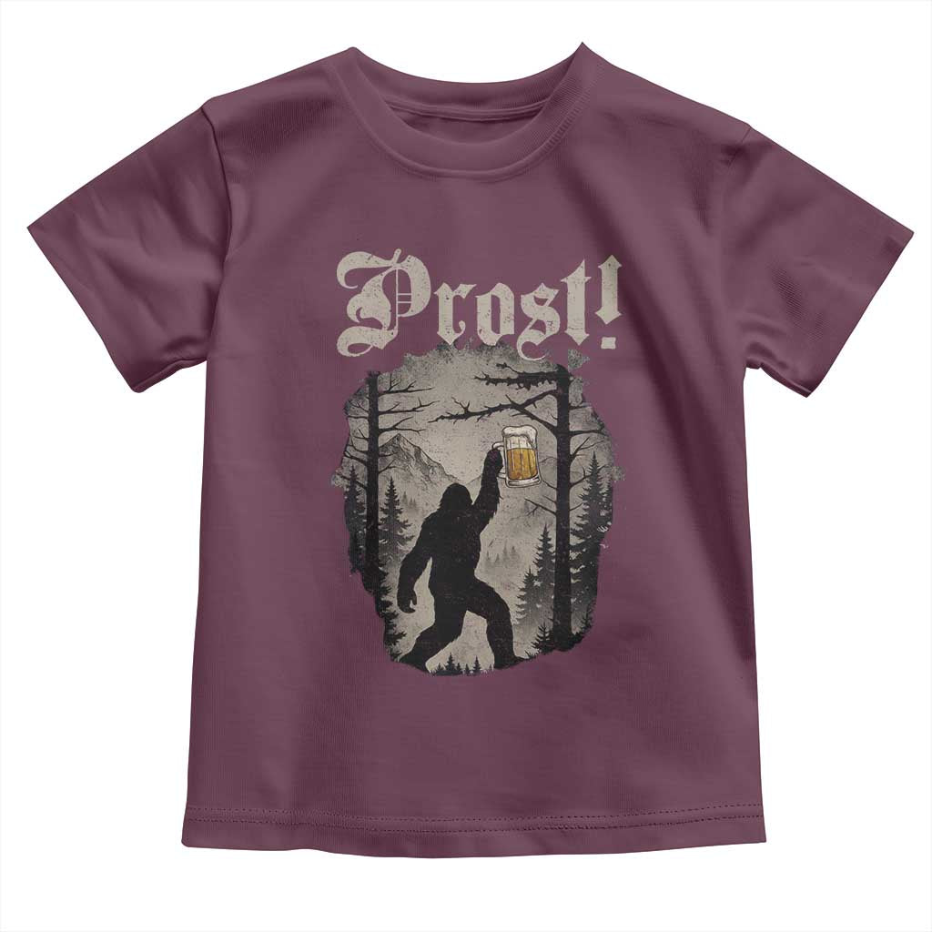 Oktoberfest Bigfoot Toddler T Shirt Vintage Forest Sasquatch Drinking Prost - Wonder Print Shop