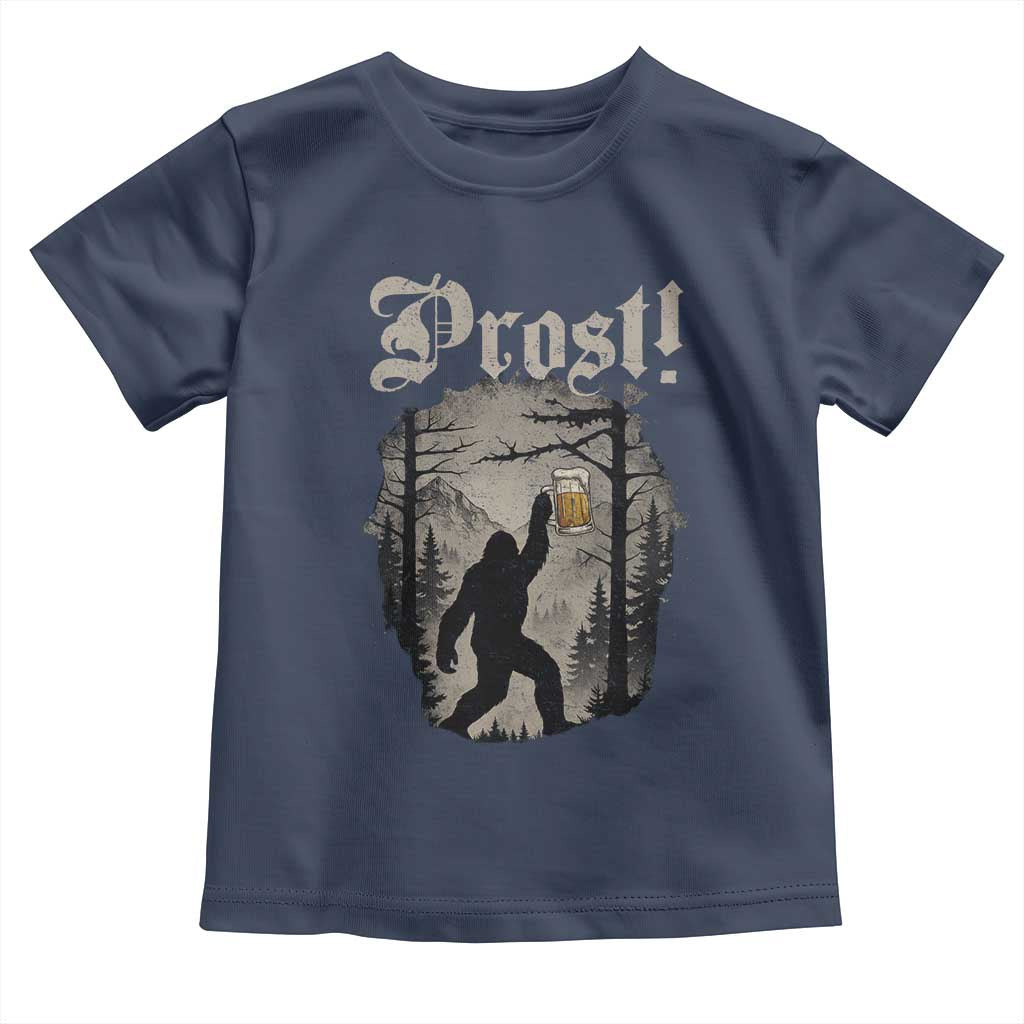 Oktoberfest Bigfoot Toddler T Shirt Vintage Forest Sasquatch Drinking Prost - Wonder Print Shop