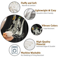 Funny Bigfoot Loch Ness Monster Oktoberfest Throw Blanket German Oktoberfest Sasquatch Drinking - Wonder Print Shop