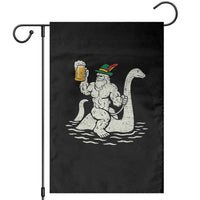 Funny Bigfoot Loch Ness Monster Oktoberfest Garden Flag German Oktoberfest Sasquatch Drinking - Wonder Print Shop