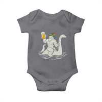 Funny Bigfoot Loch Ness Monster Oktoberfest Baby Onesie German Oktoberfest Sasquatch Drinking - Wonder Print Shop
