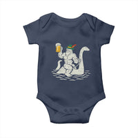 Funny Bigfoot Loch Ness Monster Oktoberfest Baby Onesie German Oktoberfest Sasquatch Drinking - Wonder Print Shop