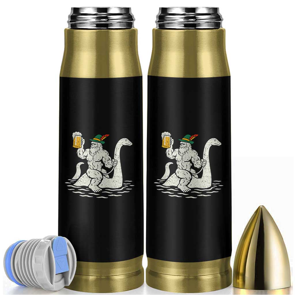 Funny Bigfoot Loch Ness Monster Oktoberfest Bullet Tumbler German Oktoberfest Sasquatch Drinking - Wonder Print Shop