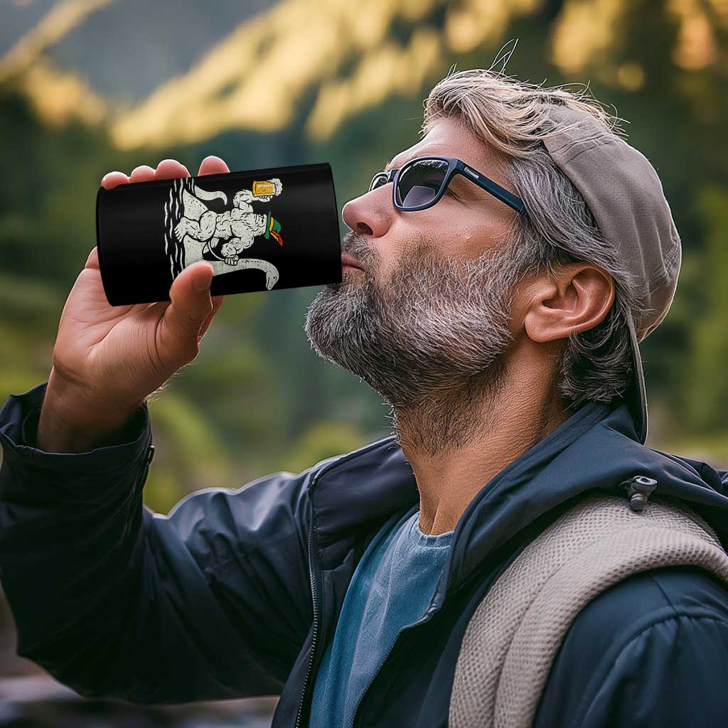 Funny Bigfoot Loch Ness Monster Oktoberfest 4 in 1 Can Cooler Tumbler German Oktoberfest Sasquatch Drinking - Wonder Print Shop