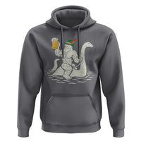 Funny Bigfoot Loch Ness Monster Oktoberfest Hoodie German Oktoberfest Sasquatch Drinking - Wonder Print Shop