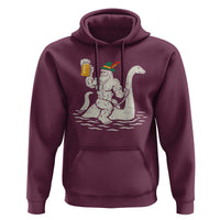 Funny Bigfoot Loch Ness Monster Oktoberfest Hoodie German Oktoberfest Sasquatch Drinking - Wonder Print Shop