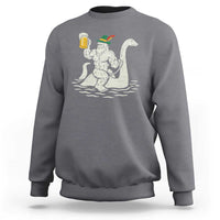 Funny Bigfoot Loch Ness Monster Oktoberfest Sweatshirt German Oktoberfest Sasquatch Drinking - Wonder Print Shop
