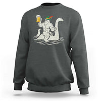 Funny Bigfoot Loch Ness Monster Oktoberfest Sweatshirt German Oktoberfest Sasquatch Drinking - Wonder Print Shop