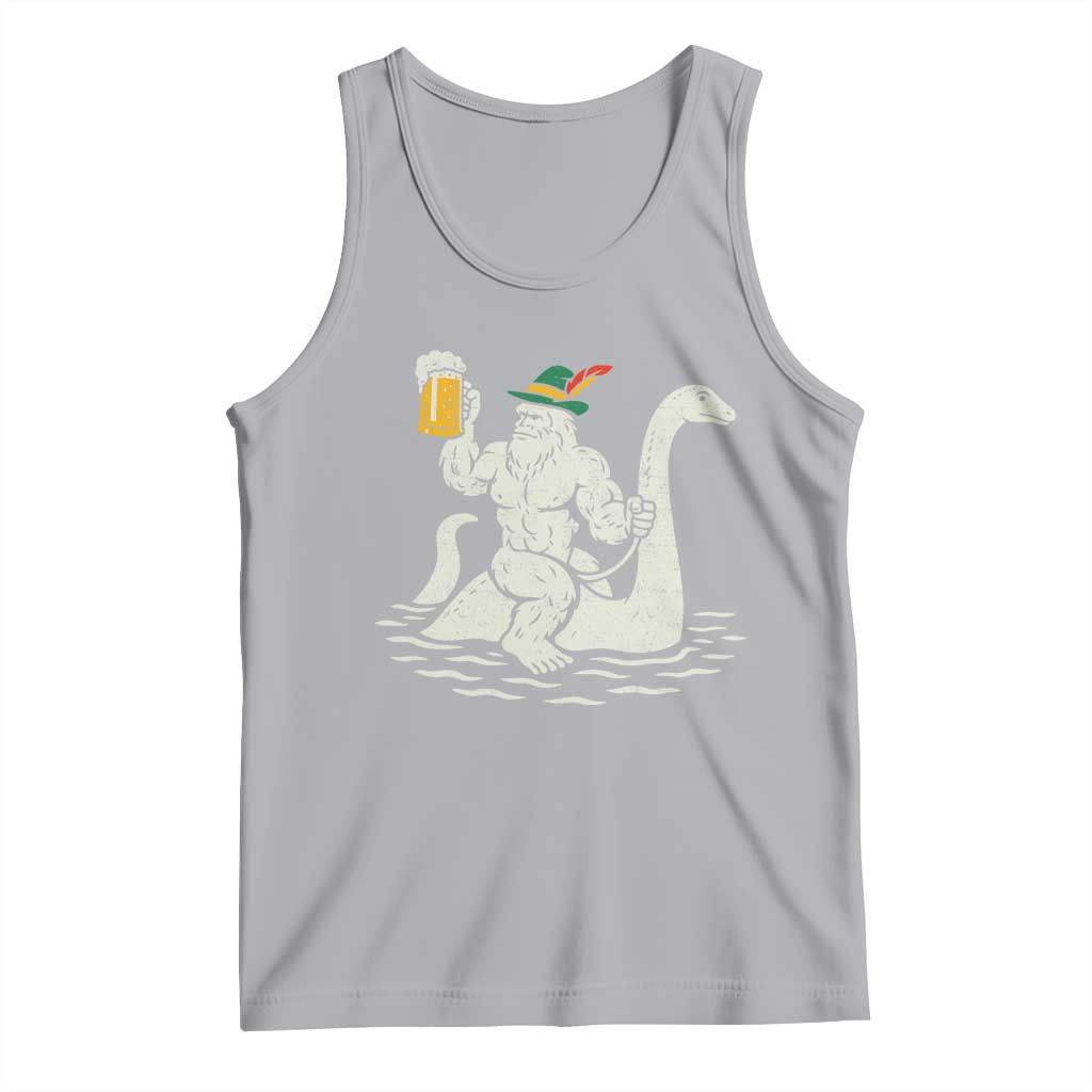 Funny Bigfoot Loch Ness Monster Oktoberfest Tank Top German Oktoberfest Sasquatch Drinking - Wonder Print Shop