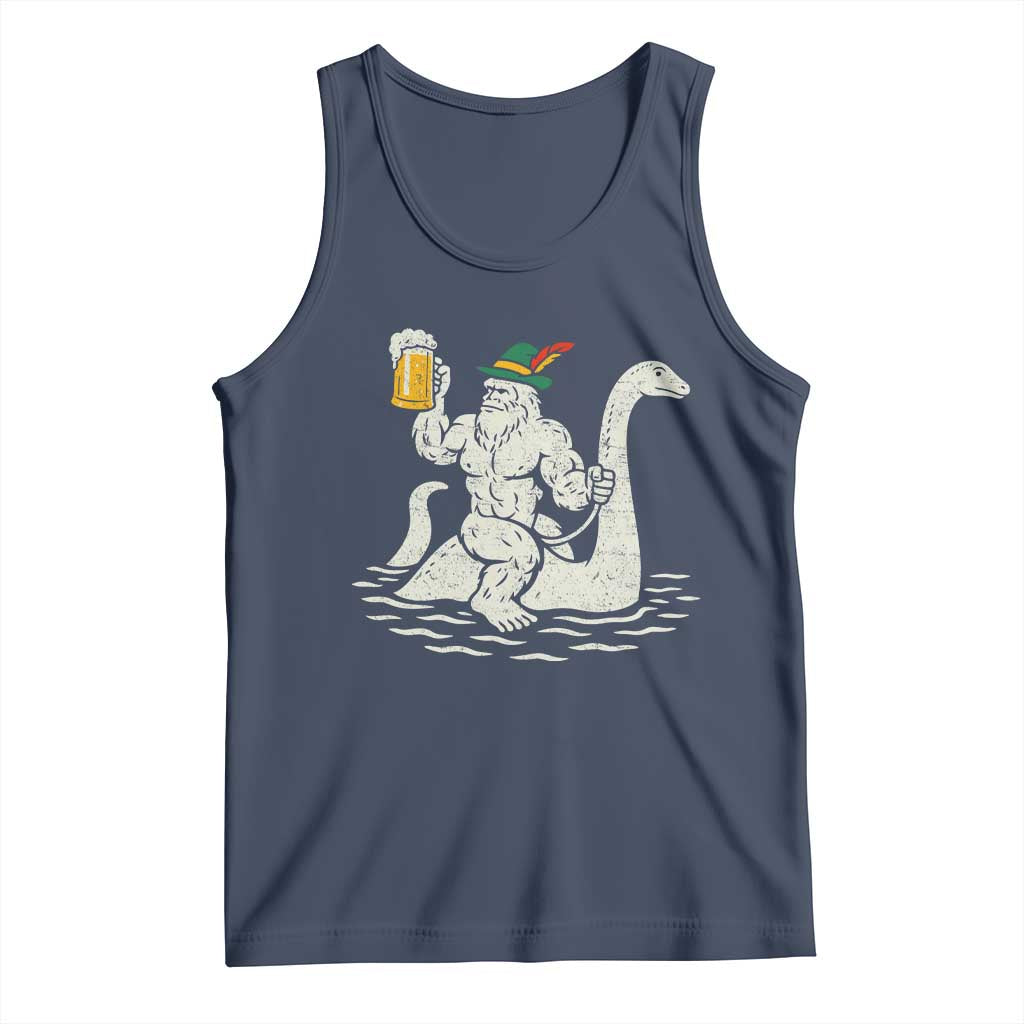Funny Bigfoot Loch Ness Monster Oktoberfest Tank Top German Oktoberfest Sasquatch Drinking - Wonder Print Shop