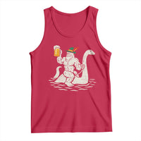 Funny Bigfoot Loch Ness Monster Oktoberfest Tank Top German Oktoberfest Sasquatch Drinking - Wonder Print Shop