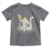 Funny Bigfoot Loch Ness Monster Oktoberfest Toddler T Shirt German Oktoberfest Sasquatch Drinking - Wonder Print Shop