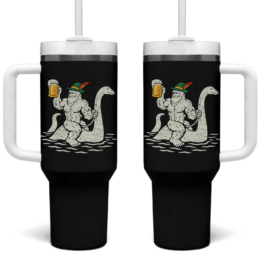 Funny Bigfoot Loch Ness Monster Oktoberfest Tumbler With Handle German Oktoberfest Sasquatch Drinking - Wonder Print Shop