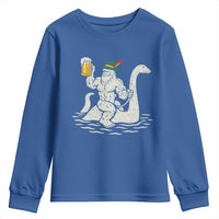 Funny Bigfoot Loch Ness Monster Oktoberfest Youth Sweatshirt German Oktoberfest Sasquatch Drinking - Wonder Print Shop