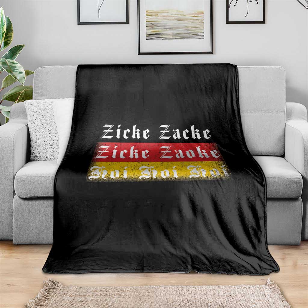 Zicke Zacke Hoi Oktoberfest Throw Blanket Vintage German Flag - Wonder Print Shop