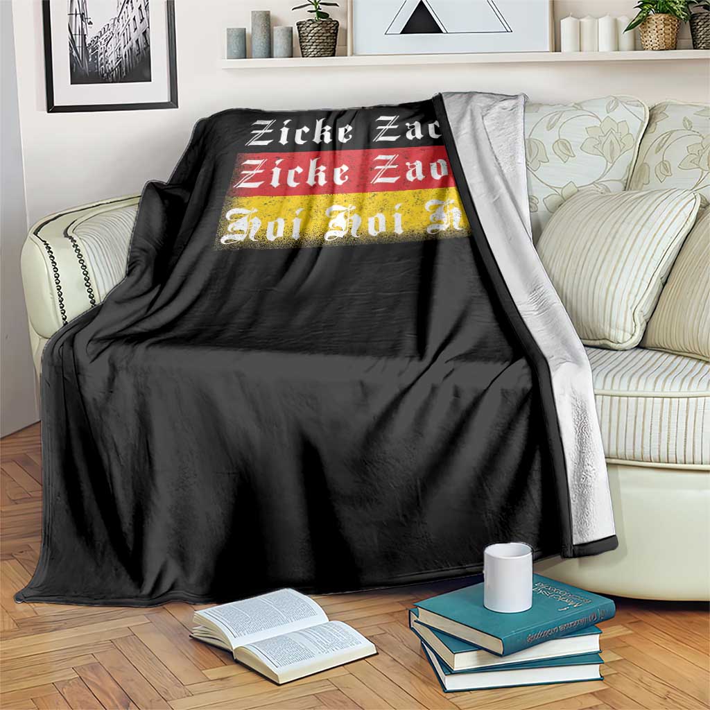 Zicke Zacke Hoi Oktoberfest Throw Blanket Vintage German Flag - Wonder Print Shop