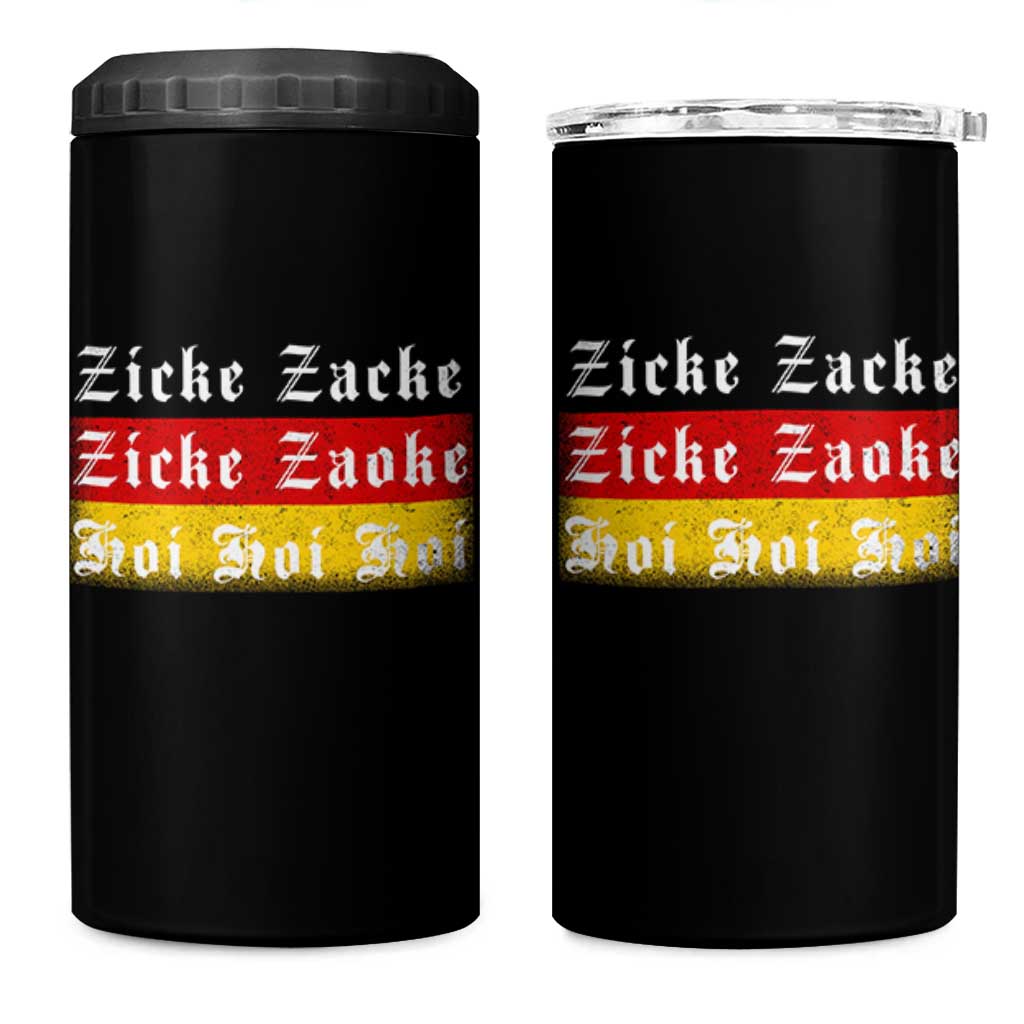 Zicke Zacke Hoi Oktoberfest 4 in 1 Can Cooler Tumbler Vintage German Flag - Wonder Print Shop