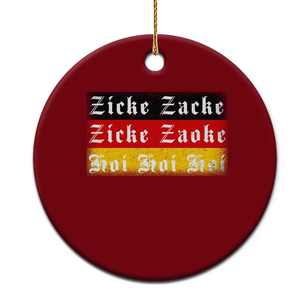 Zicke Zacke Hoi Oktoberfest Ceramic Ornament Vintage German Flag - Wonder Print Shop