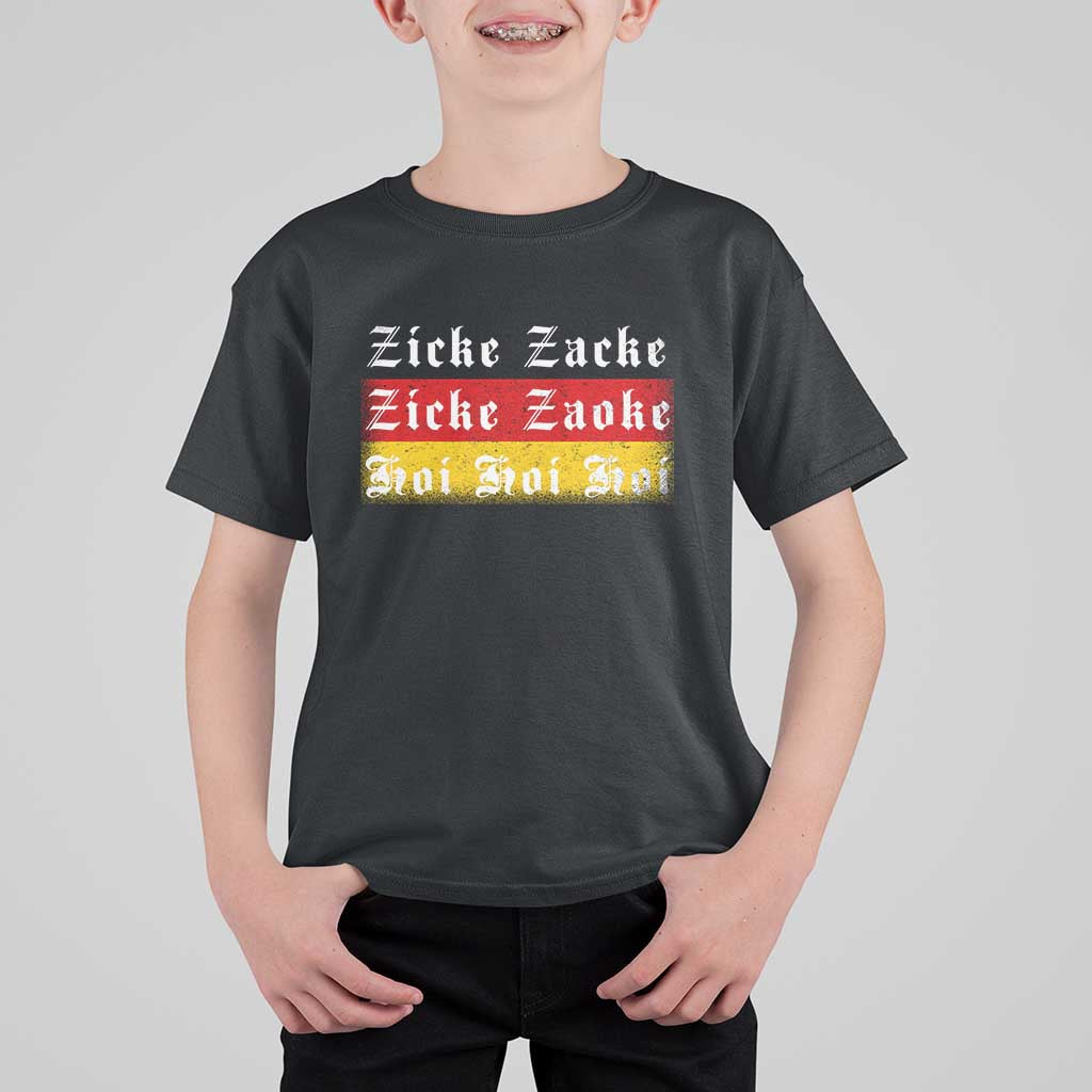 Zicke Zacke Hoi Oktoberfest T Shirt For Kid Vintage German Flag - Wonder Print Shop