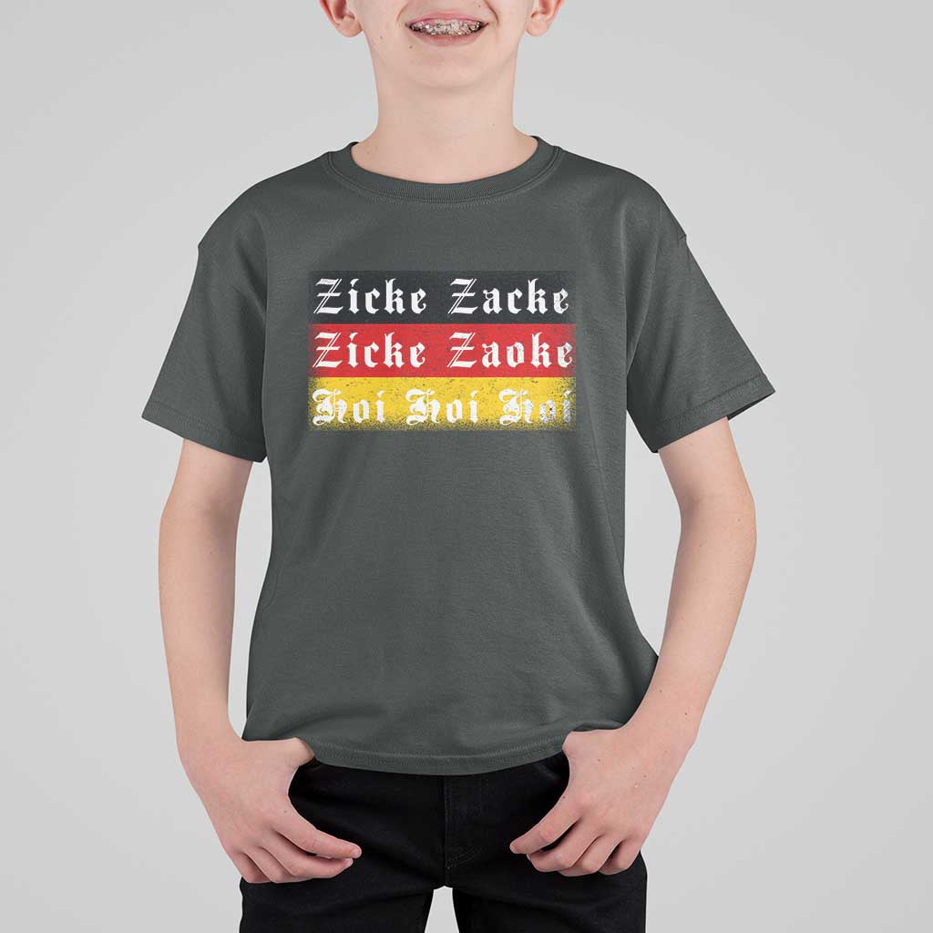 Zicke Zacke Hoi Oktoberfest T Shirt For Kid Vintage German Flag - Wonder Print Shop