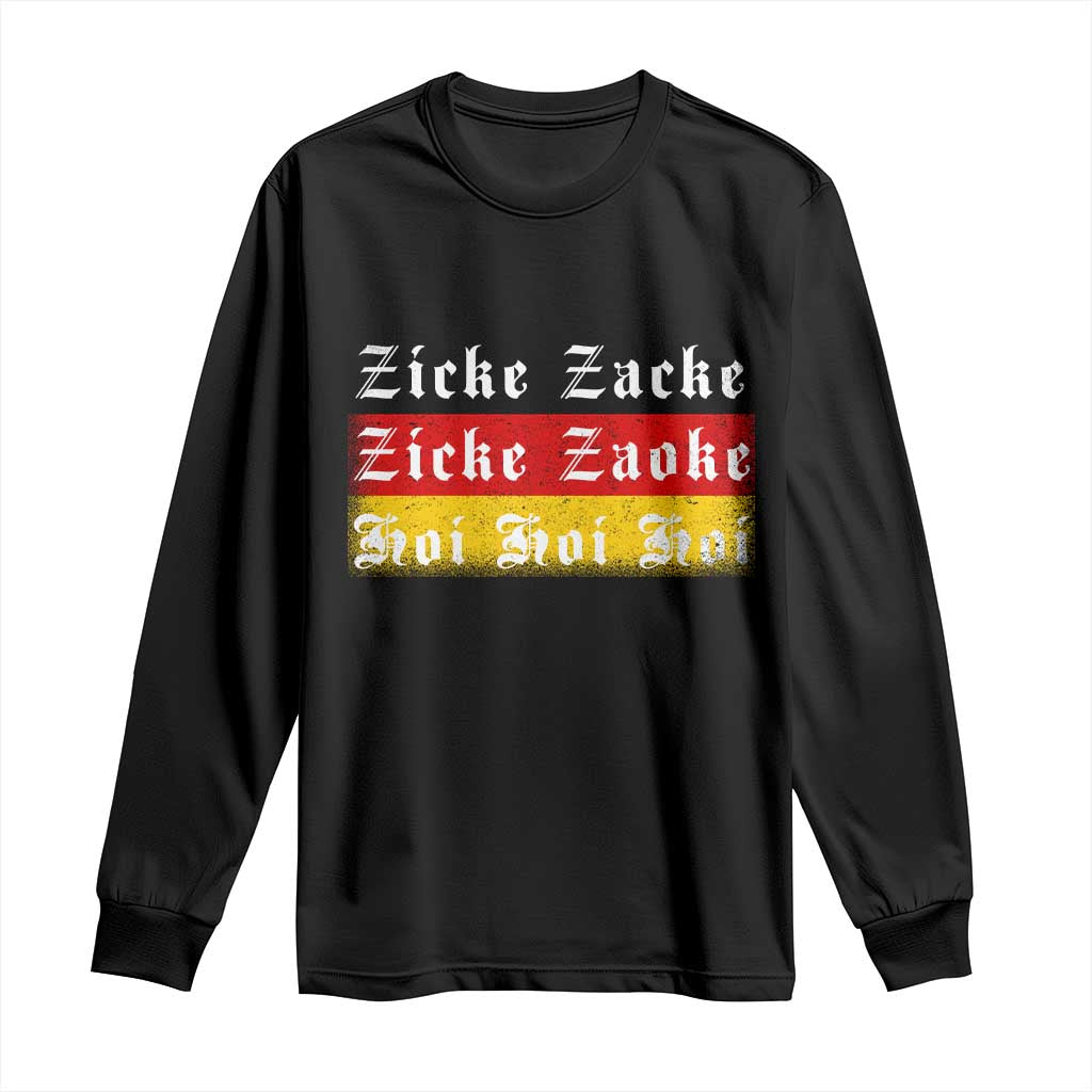 Zicke Zacke Hoi Oktoberfest Long Sleeve Shirt Vintage German Flag - Wonder Print Shop