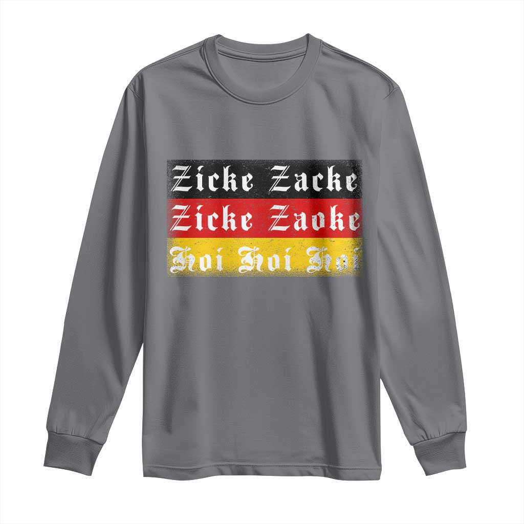 Zicke Zacke Hoi Oktoberfest Long Sleeve Shirt Vintage German Flag - Wonder Print Shop