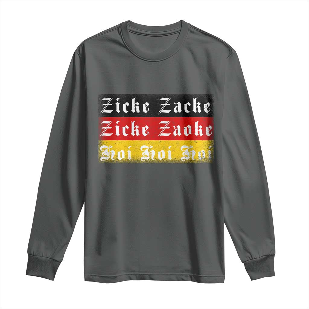 Zicke Zacke Hoi Oktoberfest Long Sleeve Shirt Vintage German Flag - Wonder Print Shop
