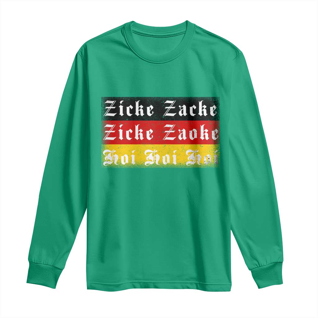 Zicke Zacke Hoi Oktoberfest Long Sleeve Shirt Vintage German Flag - Wonder Print Shop