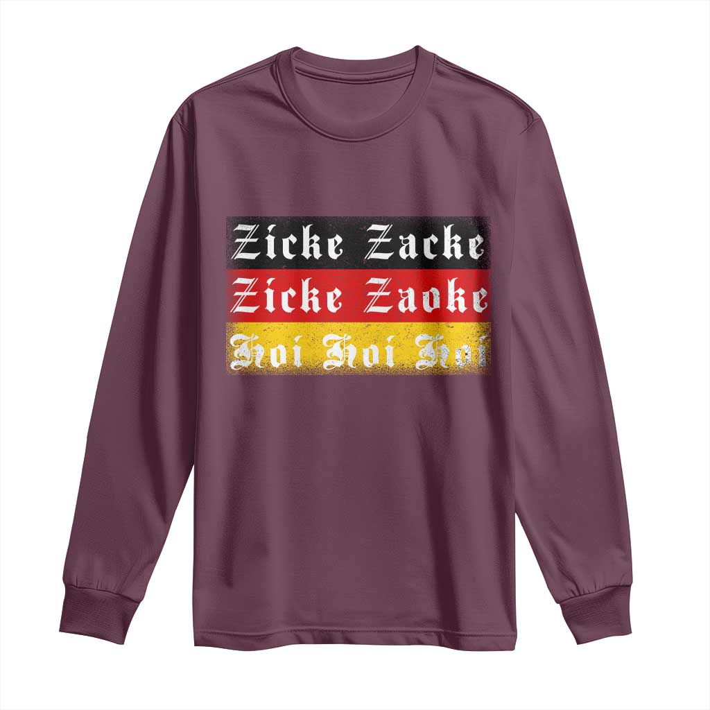 Zicke Zacke Hoi Oktoberfest Long Sleeve Shirt Vintage German Flag - Wonder Print Shop