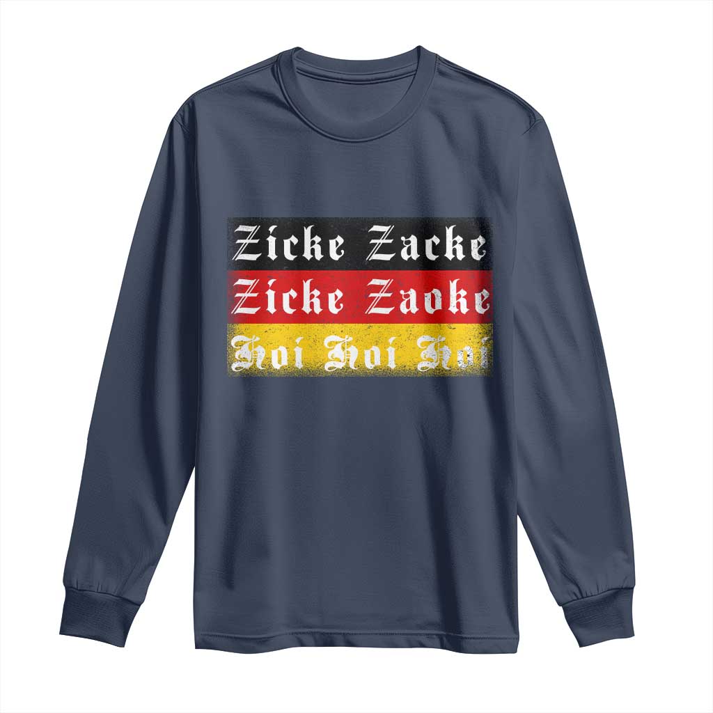 Zicke Zacke Hoi Oktoberfest Long Sleeve Shirt Vintage German Flag - Wonder Print Shop