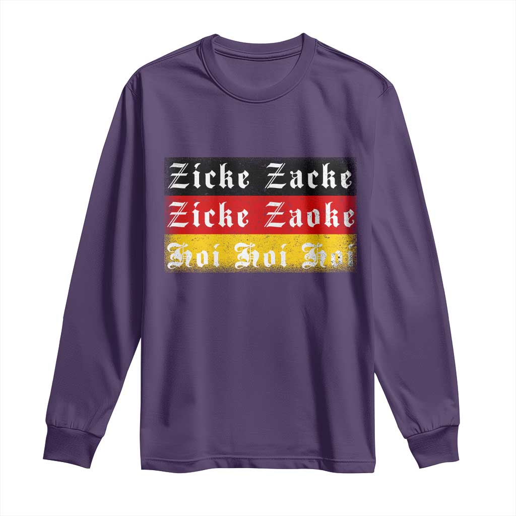 Zicke Zacke Hoi Oktoberfest Long Sleeve Shirt Vintage German Flag - Wonder Print Shop