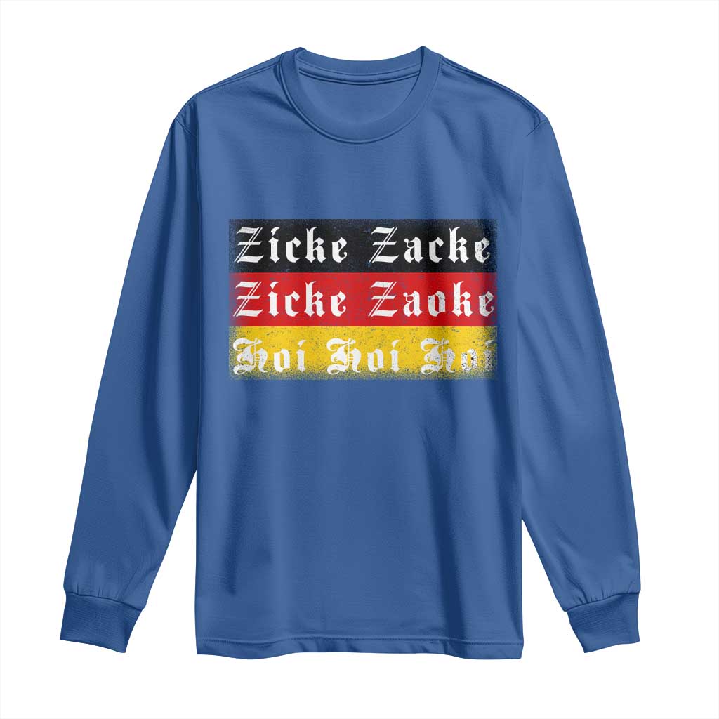 Zicke Zacke Hoi Oktoberfest Long Sleeve Shirt Vintage German Flag - Wonder Print Shop