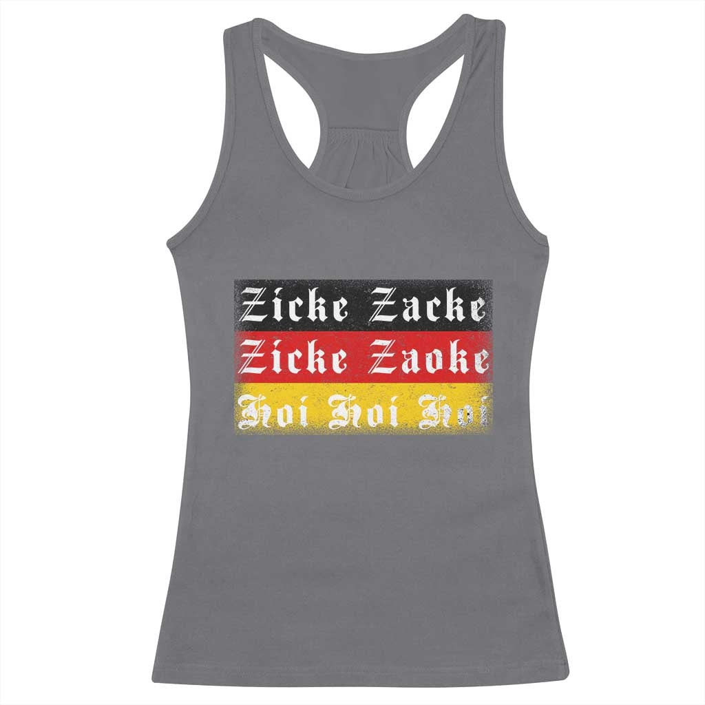 Zicke Zacke Hoi Oktoberfest Racerback Tank Top Vintage German Flag - Wonder Print Shop