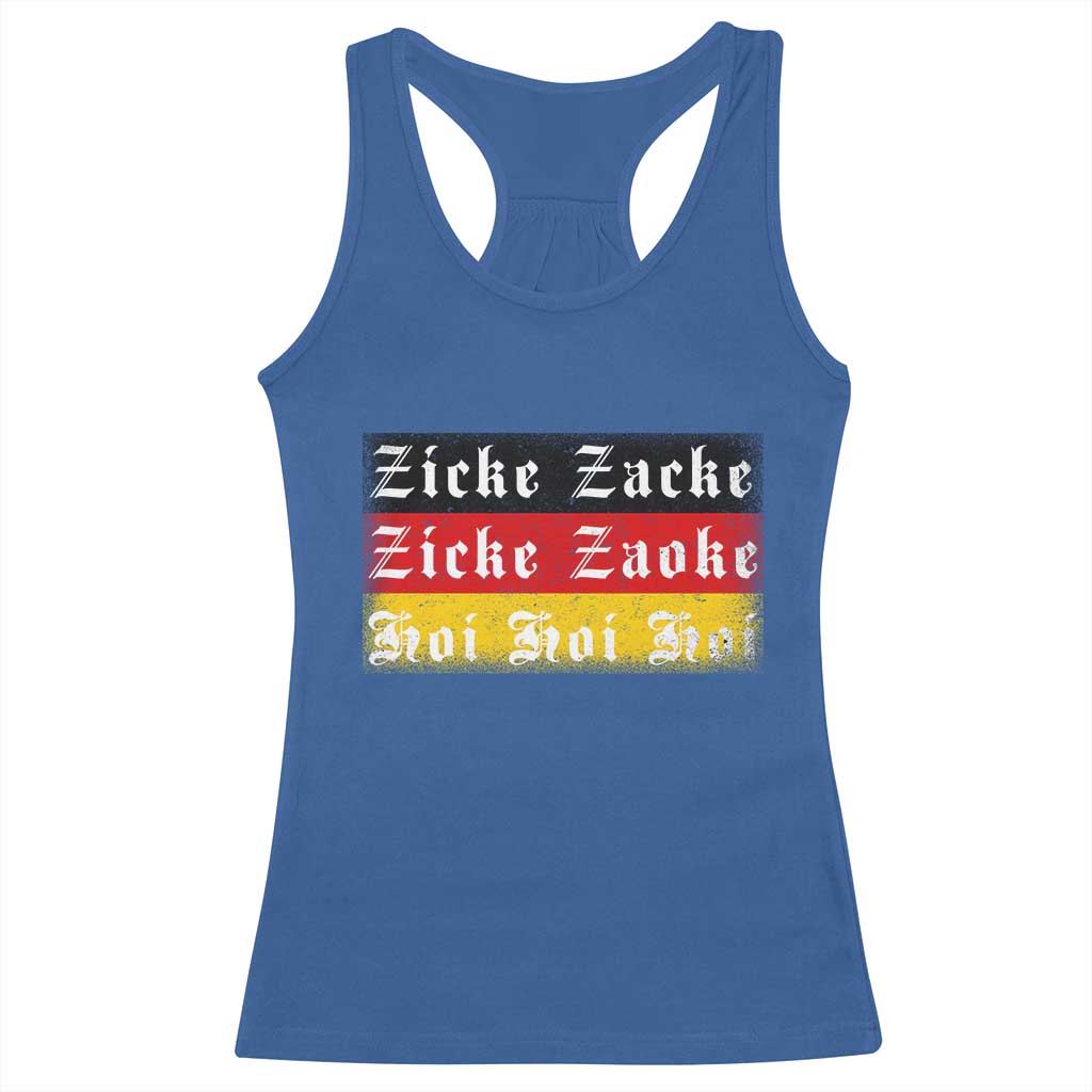 Zicke Zacke Hoi Oktoberfest Racerback Tank Top Vintage German Flag - Wonder Print Shop