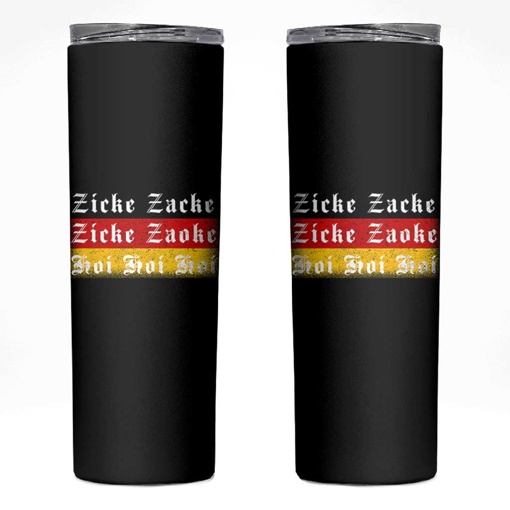 Zicke Zacke Hoi Oktoberfest Skinny Tumbler Vintage German Flag - Wonder Print Shop