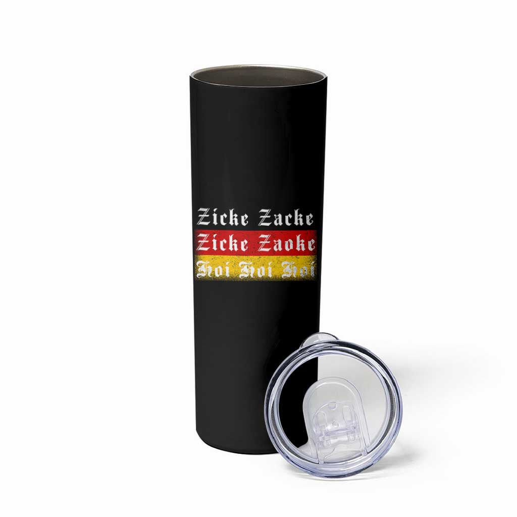 Zicke Zacke Hoi Oktoberfest Skinny Tumbler Vintage German Flag - Wonder Print Shop