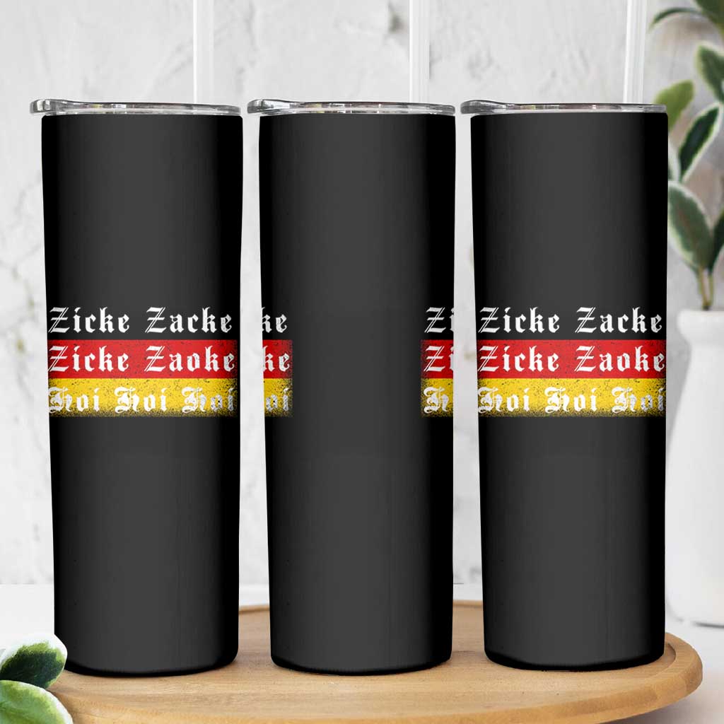 Zicke Zacke Hoi Oktoberfest Skinny Tumbler Vintage German Flag - Wonder Print Shop