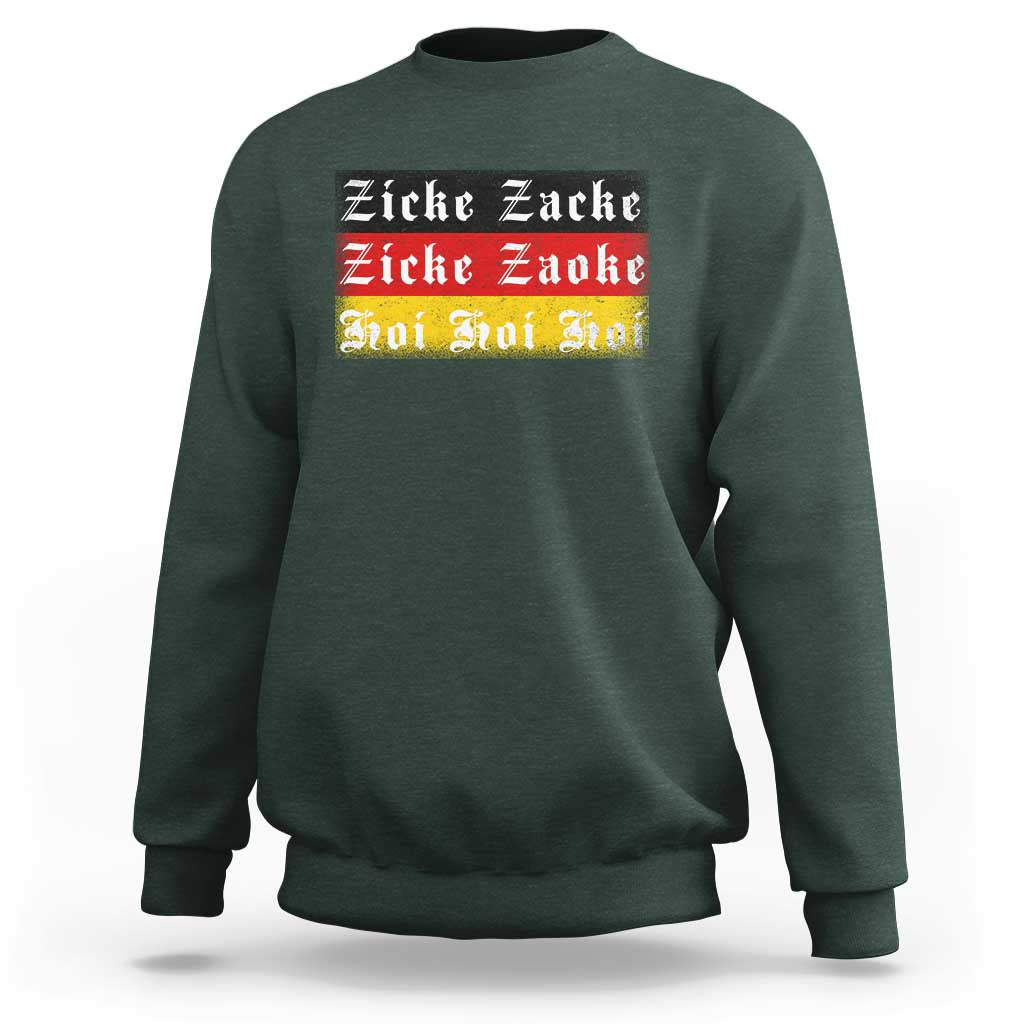 Zicke Zacke Hoi Oktoberfest Sweatshirt Vintage German Flag - Wonder Print Shop