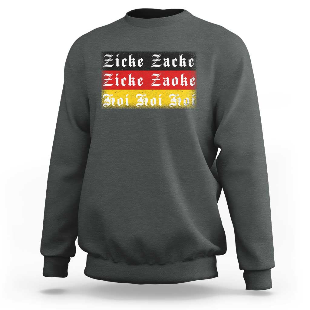 Zicke Zacke Hoi Oktoberfest Sweatshirt Vintage German Flag - Wonder Print Shop