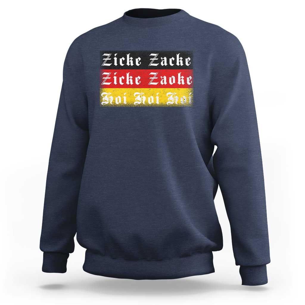 Zicke Zacke Hoi Oktoberfest Sweatshirt Vintage German Flag - Wonder Print Shop