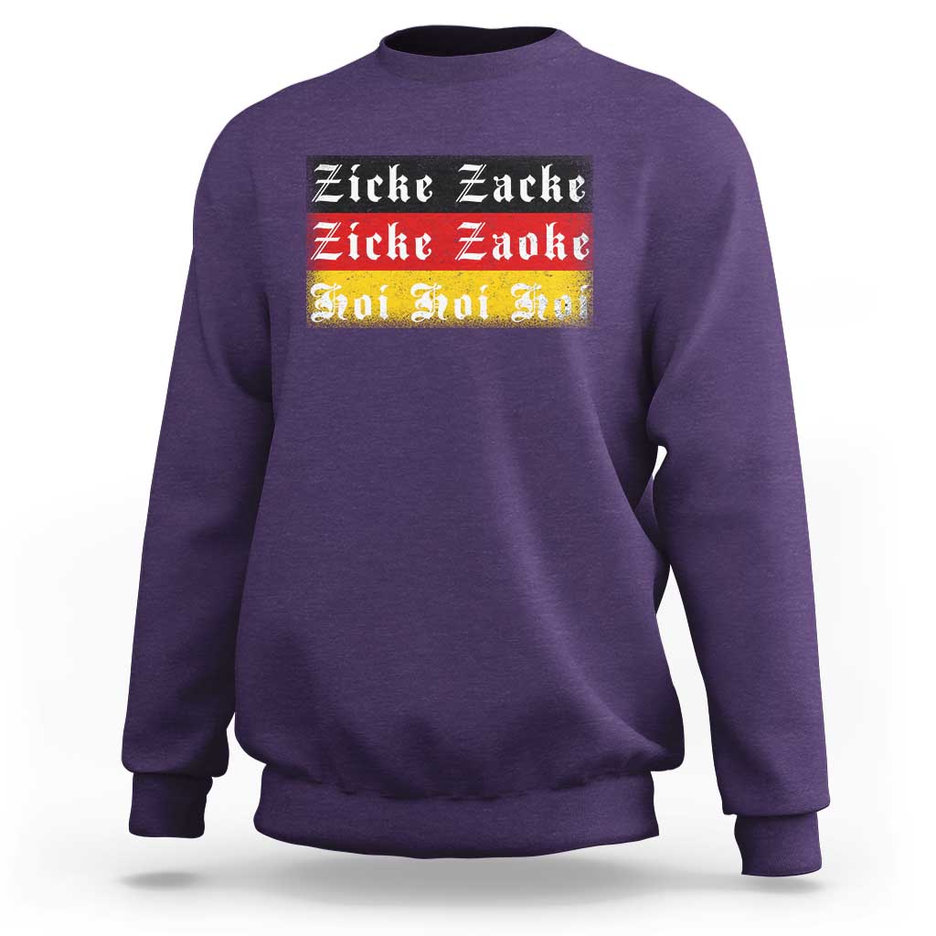 Zicke Zacke Hoi Oktoberfest Sweatshirt Vintage German Flag - Wonder Print Shop
