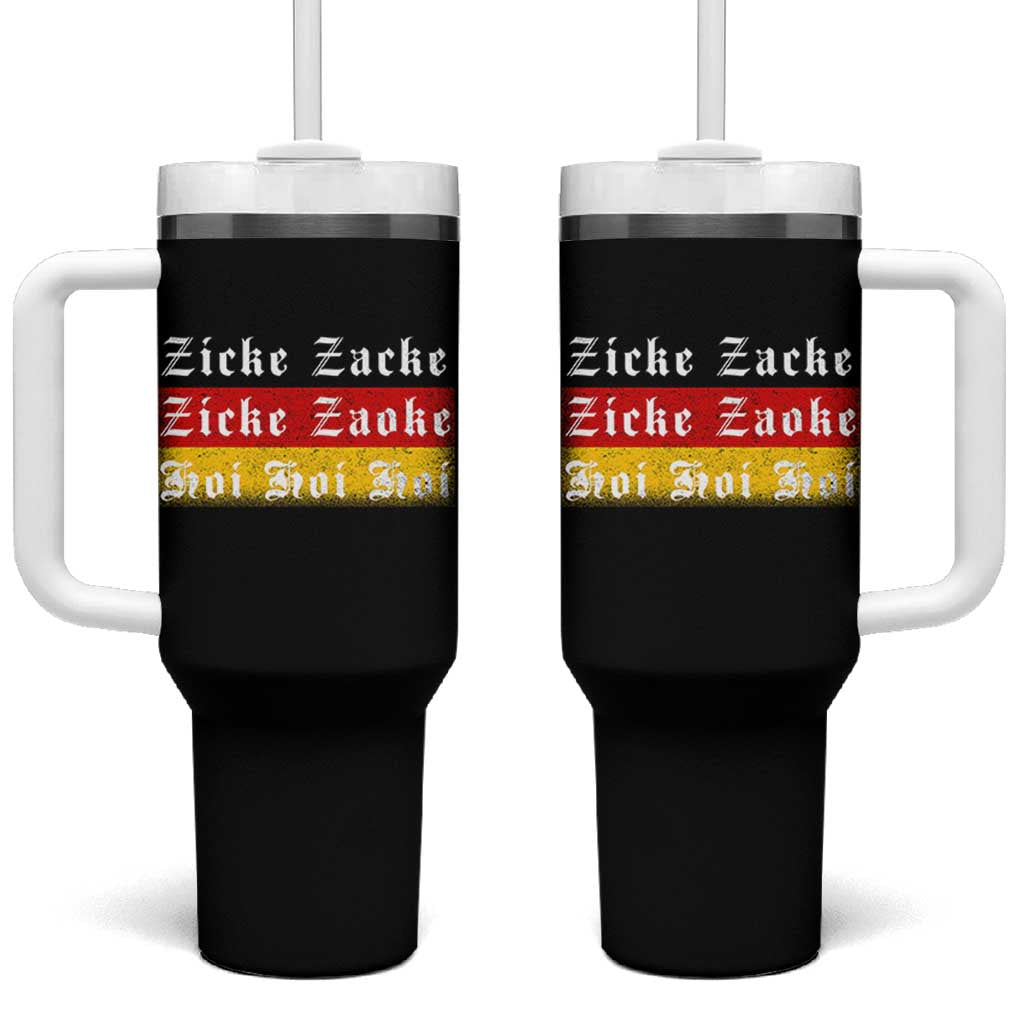 Zicke Zacke Hoi Oktoberfest Tumbler With Handle Vintage German Flag - Wonder Print Shop