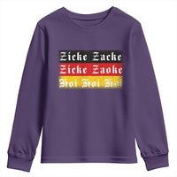 Zicke Zacke Hoi Oktoberfest Youth Sweatshirt Vintage German Flag - Wonder Print Shop
