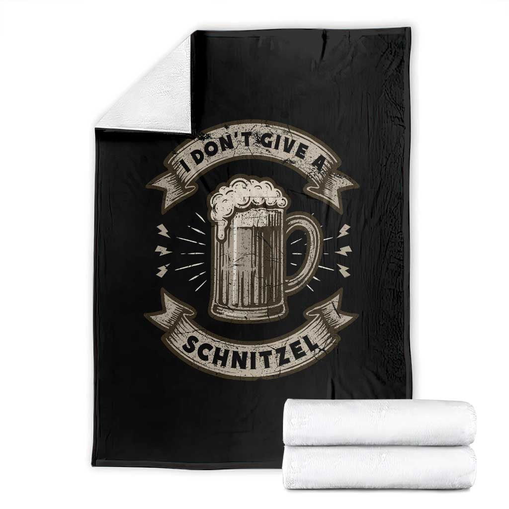 Funny Oktoberfest Throw Blanket I Dont Give A Schnitzel German Beer Wurst - Wonder Print Shop