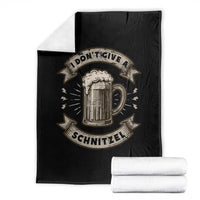 Funny Oktoberfest Throw Blanket I Dont Give A Schnitzel German Beer Wurst - Wonder Print Shop