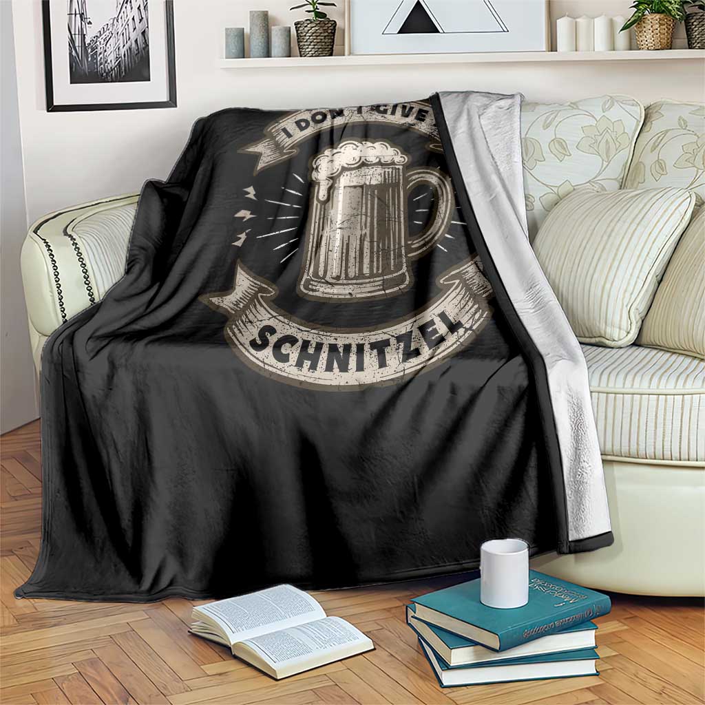 Funny Oktoberfest Throw Blanket I Dont Give A Schnitzel German Beer Wurst - Wonder Print Shop