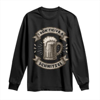 Funny Oktoberfest Long Sleeve Shirt I Dont Give A Schnitzel German Beer Wurst - Wonder Print Shop