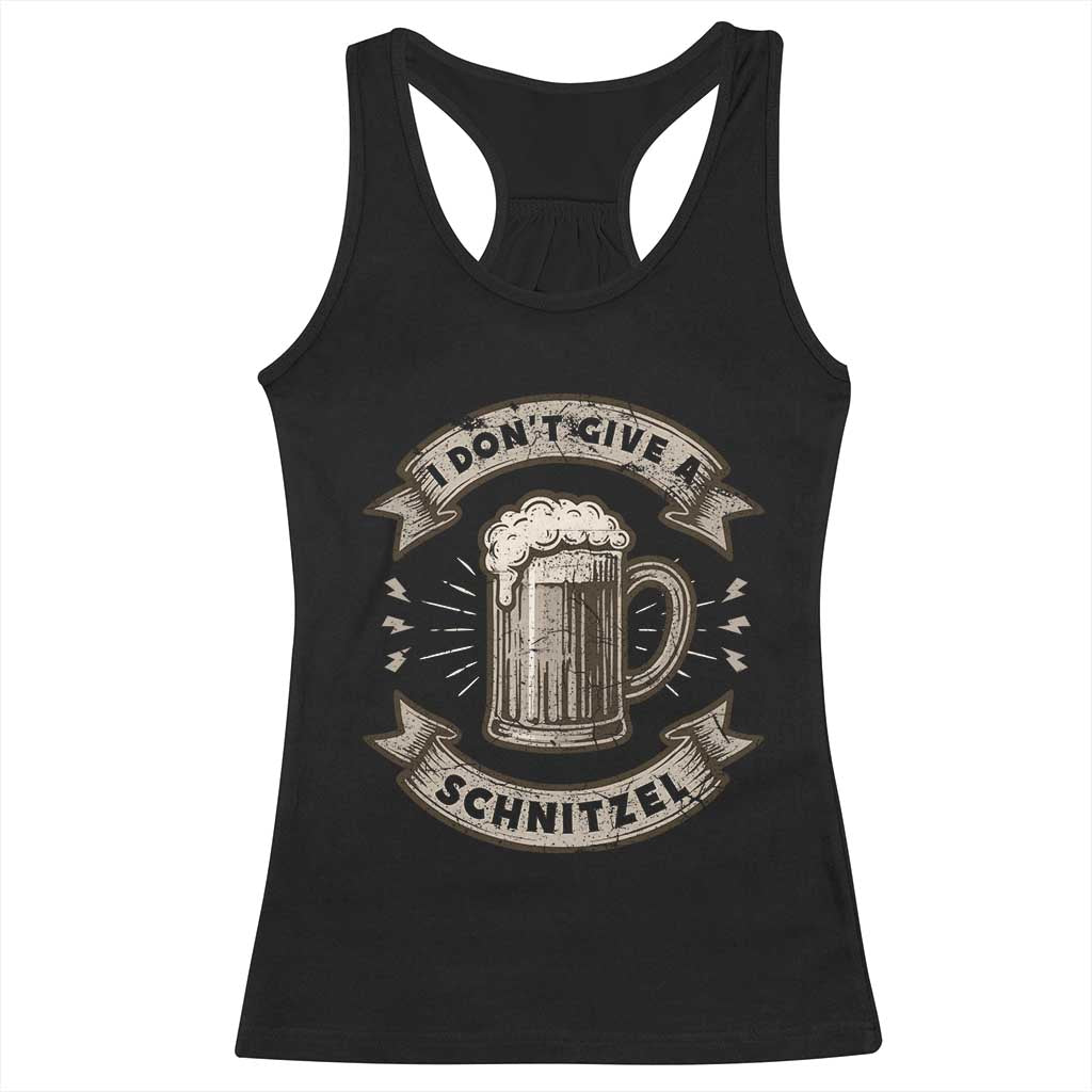 Funny Oktoberfest Racerback Tank Top I Dont Give A Schnitzel German Beer Wurst - Wonder Print Shop