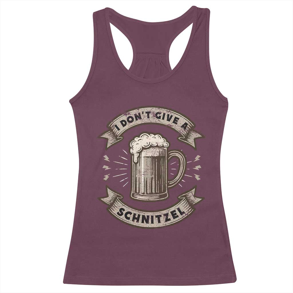 Funny Oktoberfest Racerback Tank Top I Dont Give A Schnitzel German Beer Wurst - Wonder Print Shop
