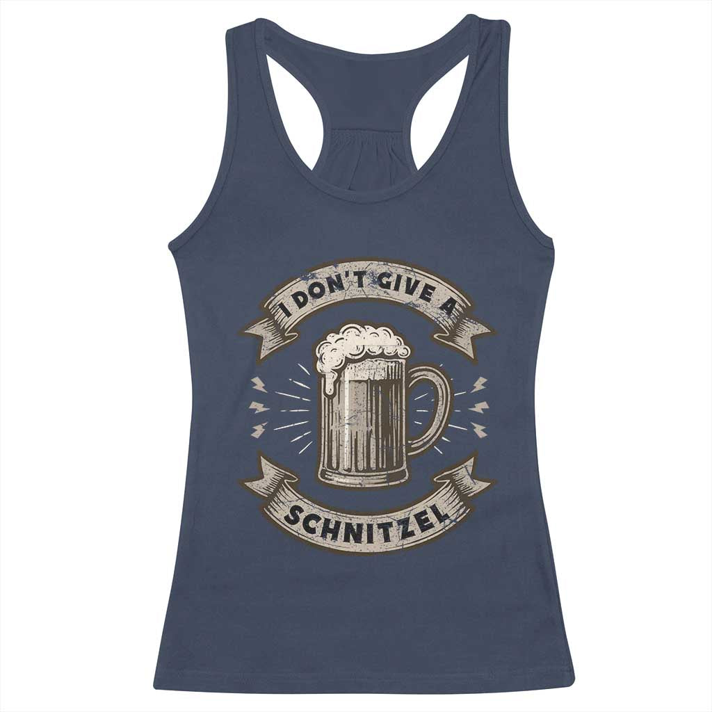 Funny Oktoberfest Racerback Tank Top I Dont Give A Schnitzel German Beer Wurst - Wonder Print Shop